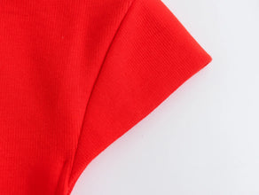 2024 Spring and Summer New Sweet and Spicy Slim Fit Waist Slimming Half Tall Collar Long Knitted Dress Straight Barrel Skirt