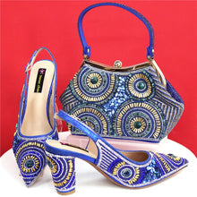 Spot Goods Elegant Streamlined Pointed Toe Women's Shoes Matching Flower Basket Handbag Party Women's Shoes And Bag Set