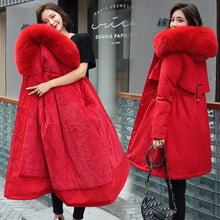 Women's Winter Parka Hooded Fur Collar Jacket