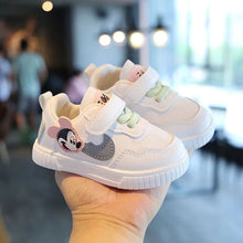 Disney White Casual Shoes For Baby Boy Girl Brand Children Sneaker Mickey Mouse Kids Shoes Toddler Walking Shoes Size 15-25