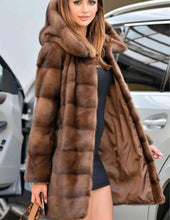Women's Luxury Hooded Faux Fur Mid-length Jacket