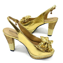 Venus Chan Open Toe Women Heels for 2024 Elegant Party Green Color Diamond Pumps Italian Shoes and Bags Matching Set