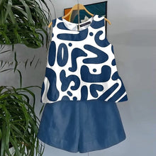 ZANZEA 2025 Summer Printed Tanks Short Suit Women 2PCS Short Sets Holiday Stitching Pleats Outfits Casual Loose Matching Sets
