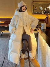 Women's Long Over Knee Thick Down Cotton Jacket