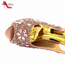 2024 Fashion New Arrivals INS Hot Sale Full Crystal Shinning Shoes and Bag Set for Dress in Red Color Sandals Christmas Party
