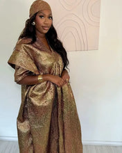 African Dress for Women Plus Si ze Embroidery Weddi ng Guest Long Maxi Dress with Scarf