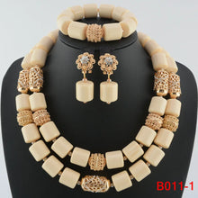 Traditional Nigerian Wedding Artificial Coral Beads Bridal Jewelry Sets African Beads Jewelry Necklace Set