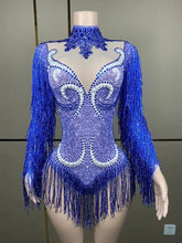 Stage Latin dance cha-cha dance practice suit stretch slim skirt fringe flash small diamond pearl design suit