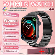 2025 AI Diagnosis NFC Smart Watch Women 1.85 inch AMOLED Blood pressure Heart Rate Temperature BT call Smartwatches Men For IOS