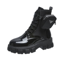 Women Motorcycle Leather Classic Punk Boots