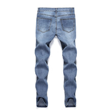 2025 New Fashion Street Style Ripped Skinny Jeans Men Vintage wash Solid Denim Trouser Mens Casual Slim fit pencil denim Pants