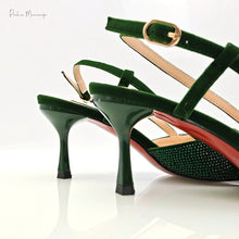 New Arrival Fashion Elegant Green Color Ladies Shoulder Bag for Party Or Commuting Large Capacity Ladies Bag and High Heels