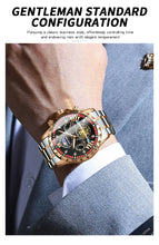 BINBOND Lurury Men's Watches Trend Fashion Original Quartz Watch for Man Flywheel Style Chronograph Waterproof Moon Phase Dress