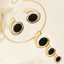 3PC Fashion Exaggeration Multicolor Resin Trendy Collar Punk Unique Personality Earring Temperament Pendant Necklace Accessories