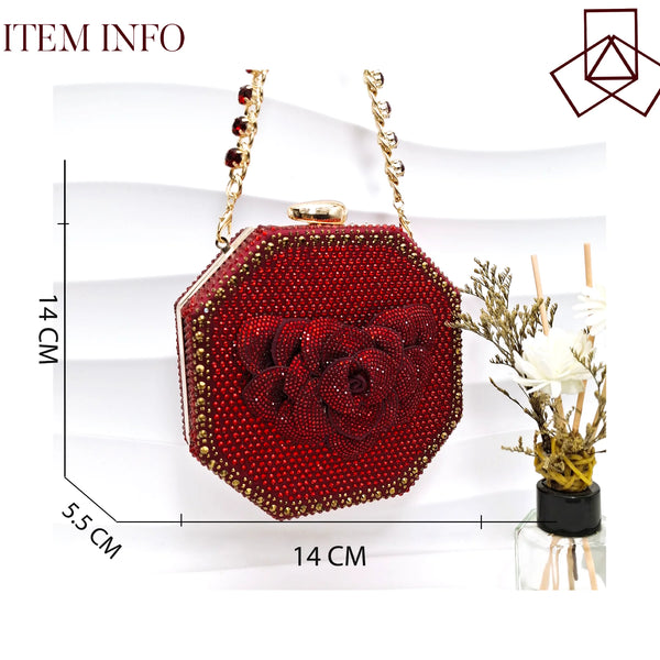 QSGFC African Popular Styles Evening Shoes And Bags Paired With Handmade Petal Clutches Pointed Toe Mid-Heel Women Shoes
