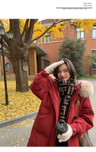 Women's Large Fur Collar Hooded Warm Thick Padded Parka Jacket