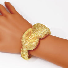 Luxury 18K Gold Plated Big Jewelry Set Large Necklace Chunky Bangle Bracelet Moon Shape Piercing Earring Ring Women Wedding Gift