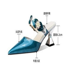Pointed Designer Slides Fashion Rhinestones Non-Slip Women Slippers Elegant High Heel Outdoor Pearl Party Shoes