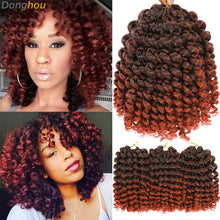 Ombre Jumpy Red Ginger Wand Curls Crochet Hair 1B 27 30 350 613 Purple Grey Colors jamaican twist braiding Hair 20 Strands/Pack