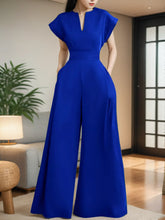 Women Party Elegant Jumpsuits Summer Spring Wide Leg Rompers Solid Color Wide Leg Playsuits Holiday Chic Sleeveless Overall