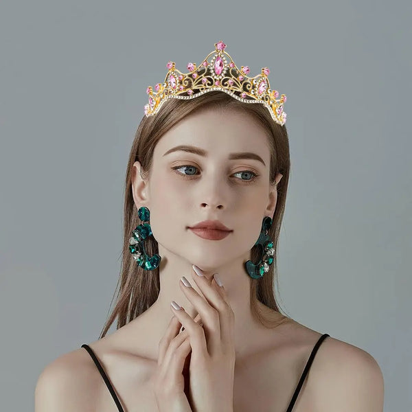 Girl's birthday tiara bridal wedding hair accessories Korean simple wedding dress children's performance tiara accessories.