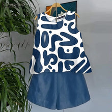 ZANZEA 2025 Summer Printed Tanks Short Suit Women 2PCS Short Sets Holiday Stitching Pleats Outfits Casual Loose Matching Sets