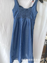 PinePear Sleeveless Strap Dress Women 2025 Summer Single-Breasted Pockets Denim Dresses Woman Light Blue A Line Long Dress