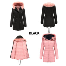 Double Sided Women's winter Thick Detachable Zipper Parka Jacket