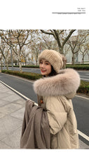 Women's Large Fur Collar Hooded Warm Thick Padded Parka Jacket