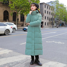 Women's Cotton Coat Loose Thick Warm Lengthen Down Cotton Hooded Long Parkas