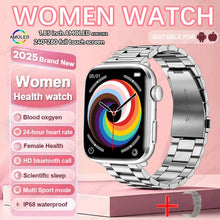 2025 AI Diagnosis NFC Smart Watch Women 1.85 inch AMOLED Blood pressure Heart Rate Temperature BT call Smartwatches Men For IOS