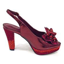 Venus Chan Open Toe Women Heels for 2024 Elegant Party Green Color Diamond Pumps Italian Shoes and Bags Matching Set