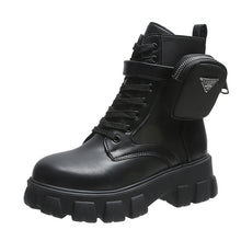 Women Motorcycle Leather Classic Punk Boots