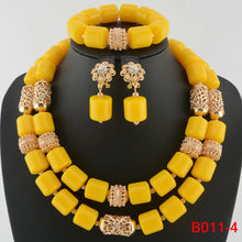 Latest African Wedding Resin Beads Fashion African Beads Jewelry Sets Hot Nigerian Wedding African Beads Jewelry Set
