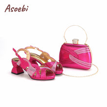 2024 High Quality Orange Color Peep Toe Butterfly Design Shoes Matching Bag Mature Ladies Party Women