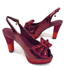 Venus Chan Open Toe Women Heels for 2024 Elegant Party Green Color Diamond Pumps Italian Shoes and Bags Matching Set