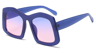 Retro Big Square Gradient Orange Sunglasses For Women New Fashion Luxury Designer Unique Oversized Ladies Sun Glasses Shades