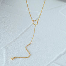 S925 Sterling Silver Double-Deck Circle Zircon Pendant Long O-Chain Choker Necklace 2024 Spring Women Wedding Fine Jewelry