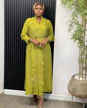 Women Eid Muslim Dress Ruffles Sleeve Dubai Abayas Solid Dresses Sashes Loose Casual Morocco Kaftan Islam Arab Ankle Length