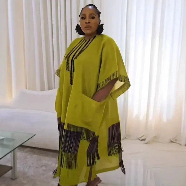 Plus Size African Dresses for Women Spring 2025 Fashion African Half Sleeve Polyester O-neck Long Dress Dashiki African Clothes