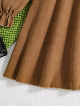 Spring and autumn new girls fashion French retro long sleeve waist slimming A line pleated dress