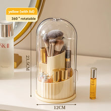 360° Rotating Makeup Brush Holder Desktop Makeup Organizer Cosmetic Storage Box Lipstick Eyebrow Brush Holder Jewelry Container