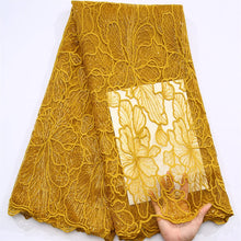 African Milk Silk Mesh Lace with Sequins 2025 French Net Lace Fabric Sewing Embroidered Lace Tulle Nigerian Women Wedding Dress