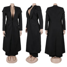 Women's Set Full Sleeve X-Long Blazer Coat+ Long Pant Suit 2025 Spring Streetwear Two 2 Piece Set Africa OL Work Outfits