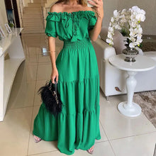 Summer Boho Red Dress Fashion Short Sleeve Beach Long Dress Casual Loose Elegant Holiday Party Dresses For Women Robe Femme 2023