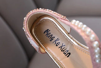 AINYFU New Girls Sequins Party Sandals Summer Fashion Kids Rhinestone Bow Princess Sandals Children's Performance Shoes H950