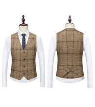 2024 Men's Suit One Button (suit + Vest + Trousers) Fashion Wedding Business Leisure Career Work Formal Three-piece Set M-5XL
