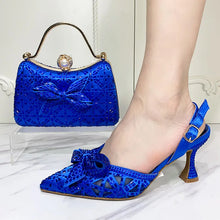 Ladies Shoe and Bag Set Latest Designers Luxury Italian Party Shoes and Bag Set for Women Rhinestone Wedding Bride Shoes Woman