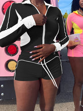 Women Patchwork 2 Piece Set Trendy Sporty Outfits