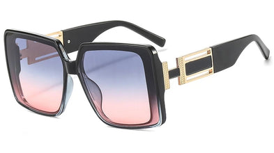 Fashion Brand Square Sunglasses For Woman Luxury Oversized Gradient Shades Sun Glasses Female Elegant Green Big Frame Eyewear